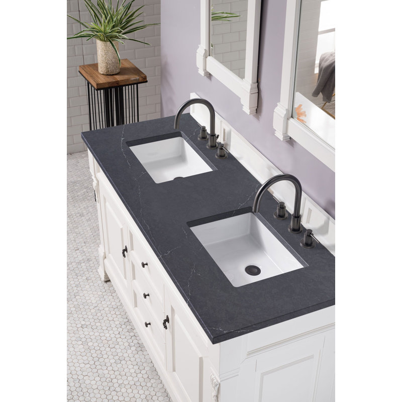 Darby Home Co Vivanco 60'' Double Bathroom Vanity with Marble Top & Reviews Wayfair